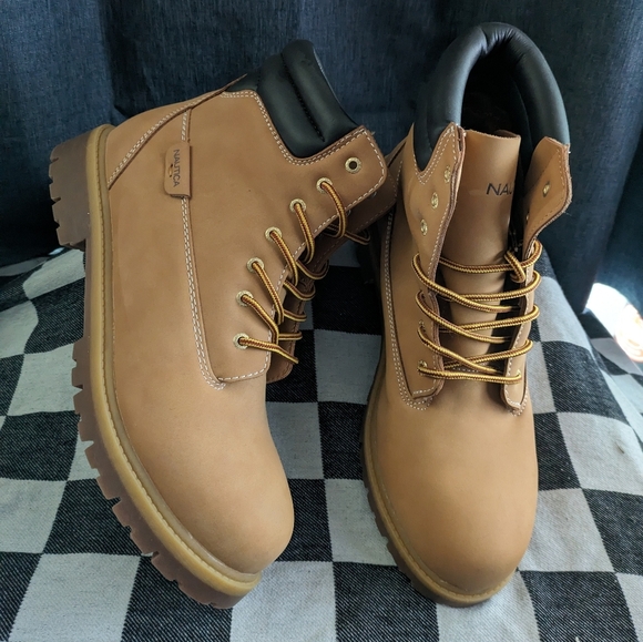 NAUTICA PATTOX Smooth BOOT Faux Leather Men 13 Honey KM1111 1223 main image 9